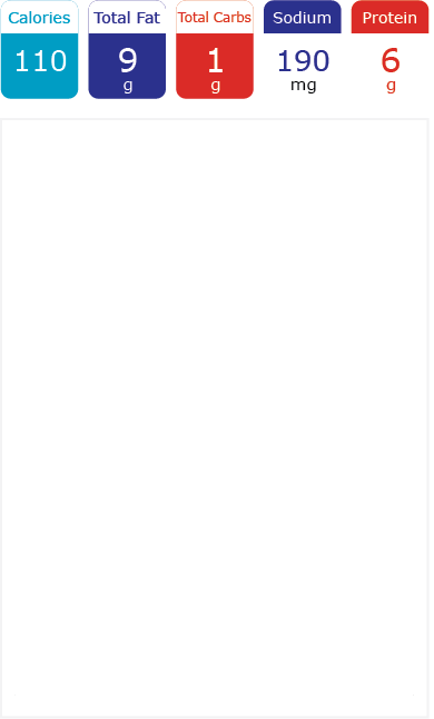 Cheese nutrition label